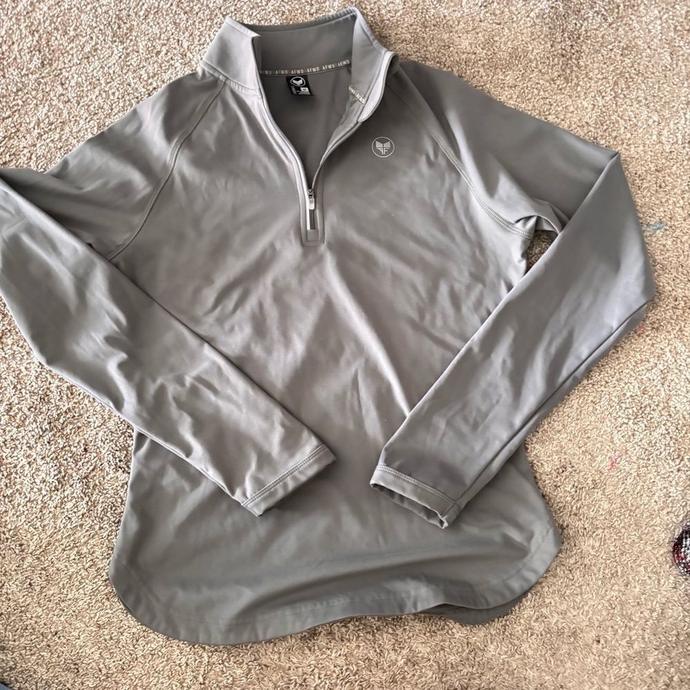 Alpha Forward Lifestyle quarter zip with thumb holes Muted Olive - Medium